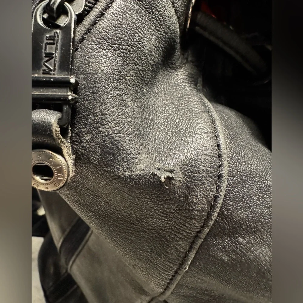 Tumi soft Nappa leather black backpack